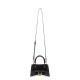 BALENCIAGA Hourglass XS Handbag In Crocodile Embossed - Black & Gold Hardware