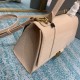 BALENCIAGA Hourglass Small Handbag In Crocodile Embossed - Nude & Gold Hardware