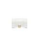 BALENCIAGA Hourglass Wallet On Chain In Crocodile Embossed Leather - White & Gold Hardware