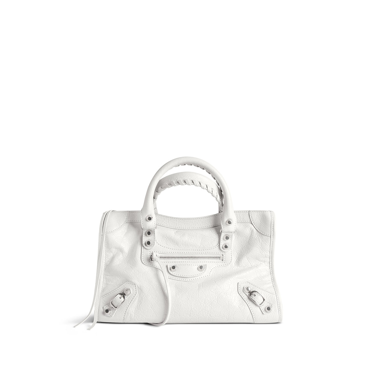 BALENCIAGA Le City Small Bag In Lambskin Leather - White