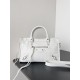 BALENCIAGA Le City Small Bag In Lambskin Leather - White