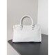 BALENCIAGA Le City Small Bag In Lambskin Leather - White