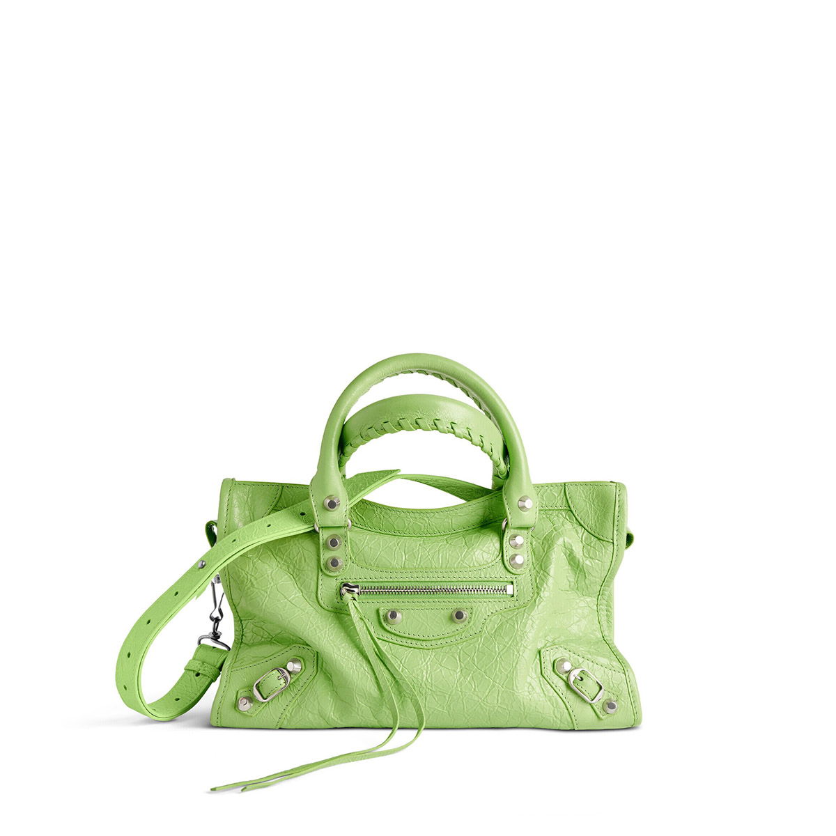 BALENCIAGA Le City Small Bag In Lambskin Leather - Green