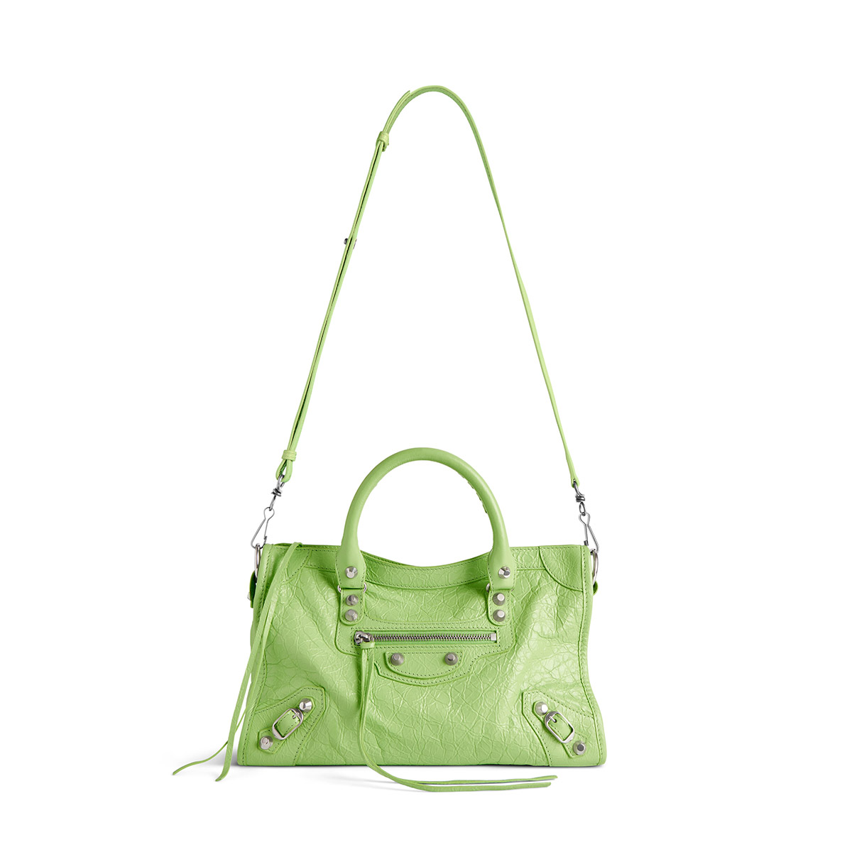 BALENCIAGA Le City Small Bag In Lambskin Leather - Green