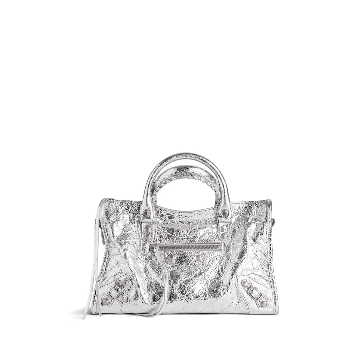 BALENCIAGA Le City Small Bag In Lambskin Leather - Silver