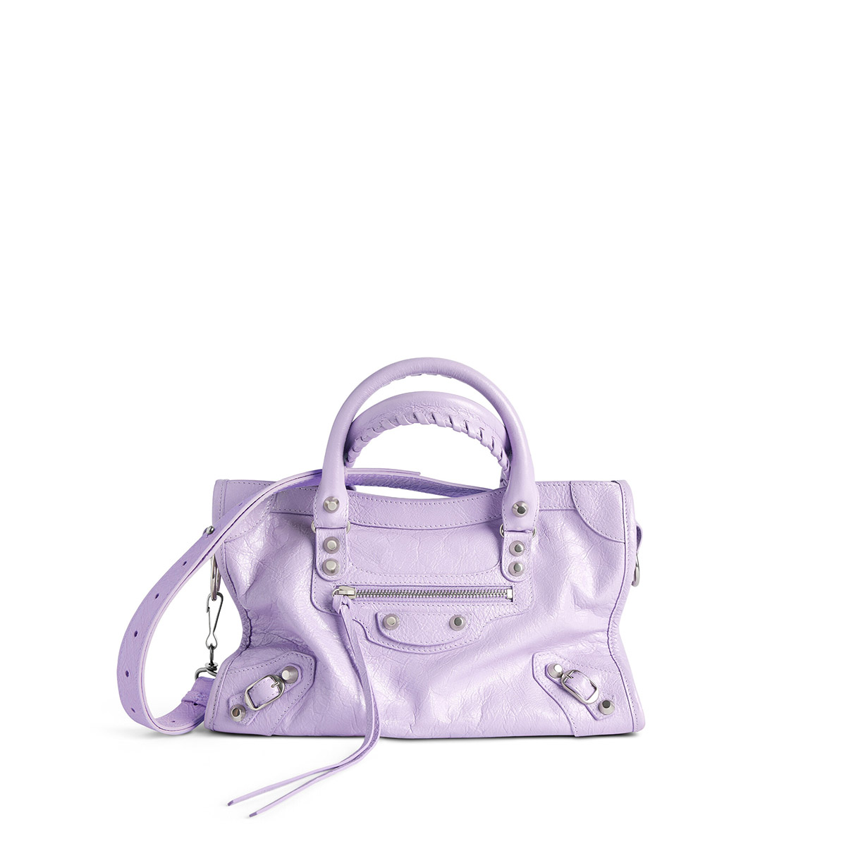 BALENCIAGA Le City Small Bag In Lambskin Leather - Purple