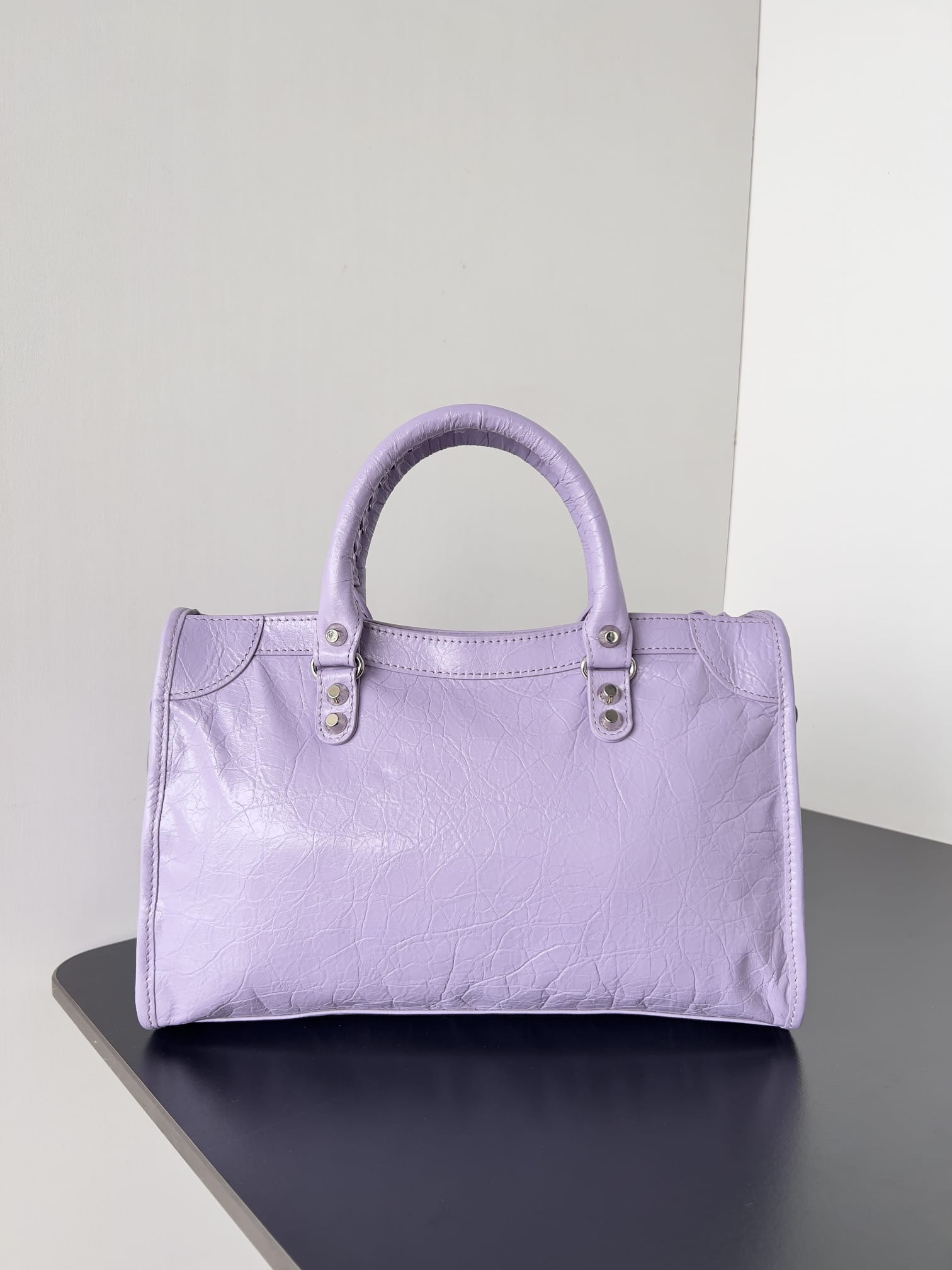 BALENCIAGA Le City Small Bag In Lambskin Leather - Purple