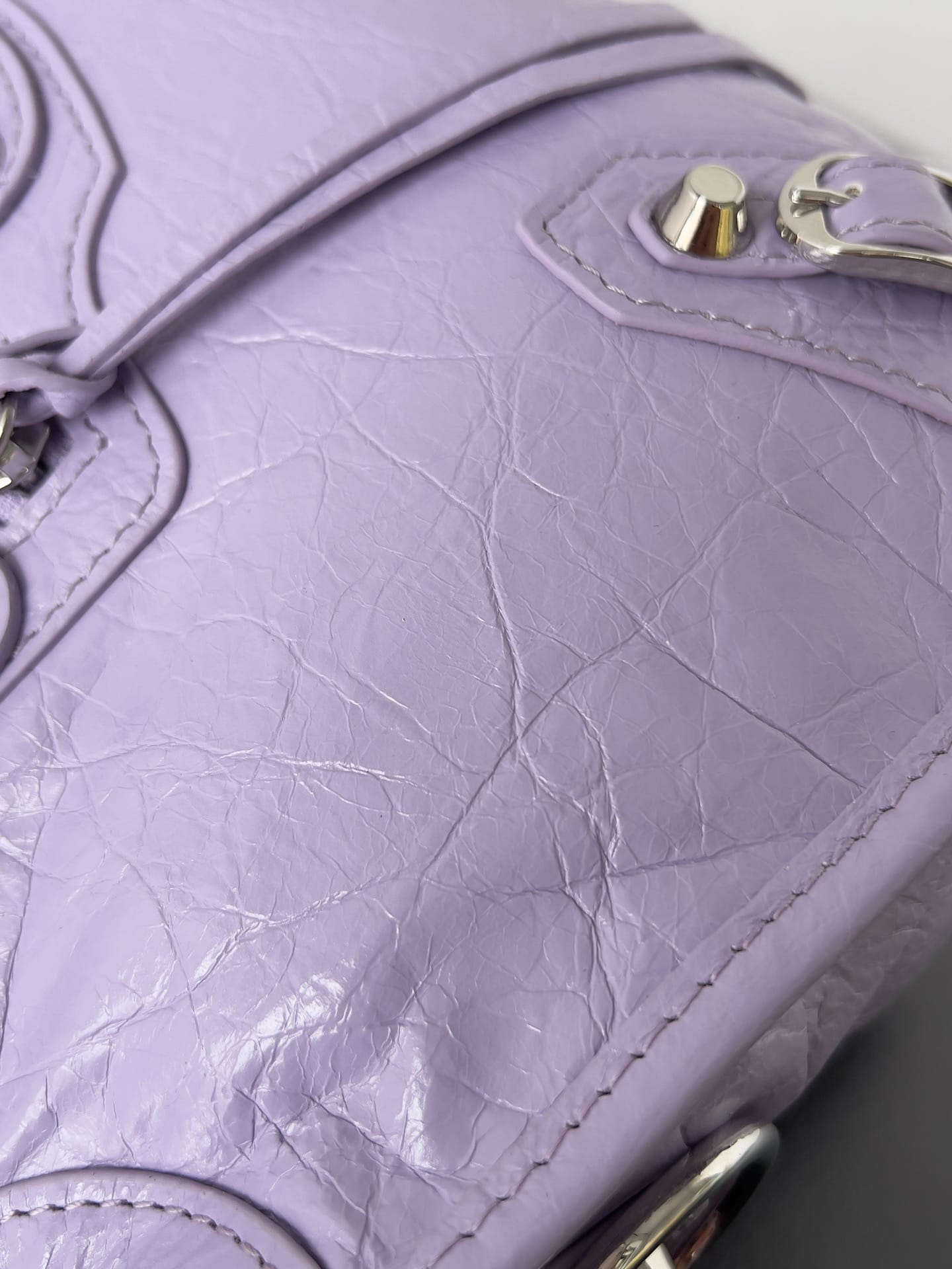 BALENCIAGA Le City Small Bag In Lambskin Leather - Purple