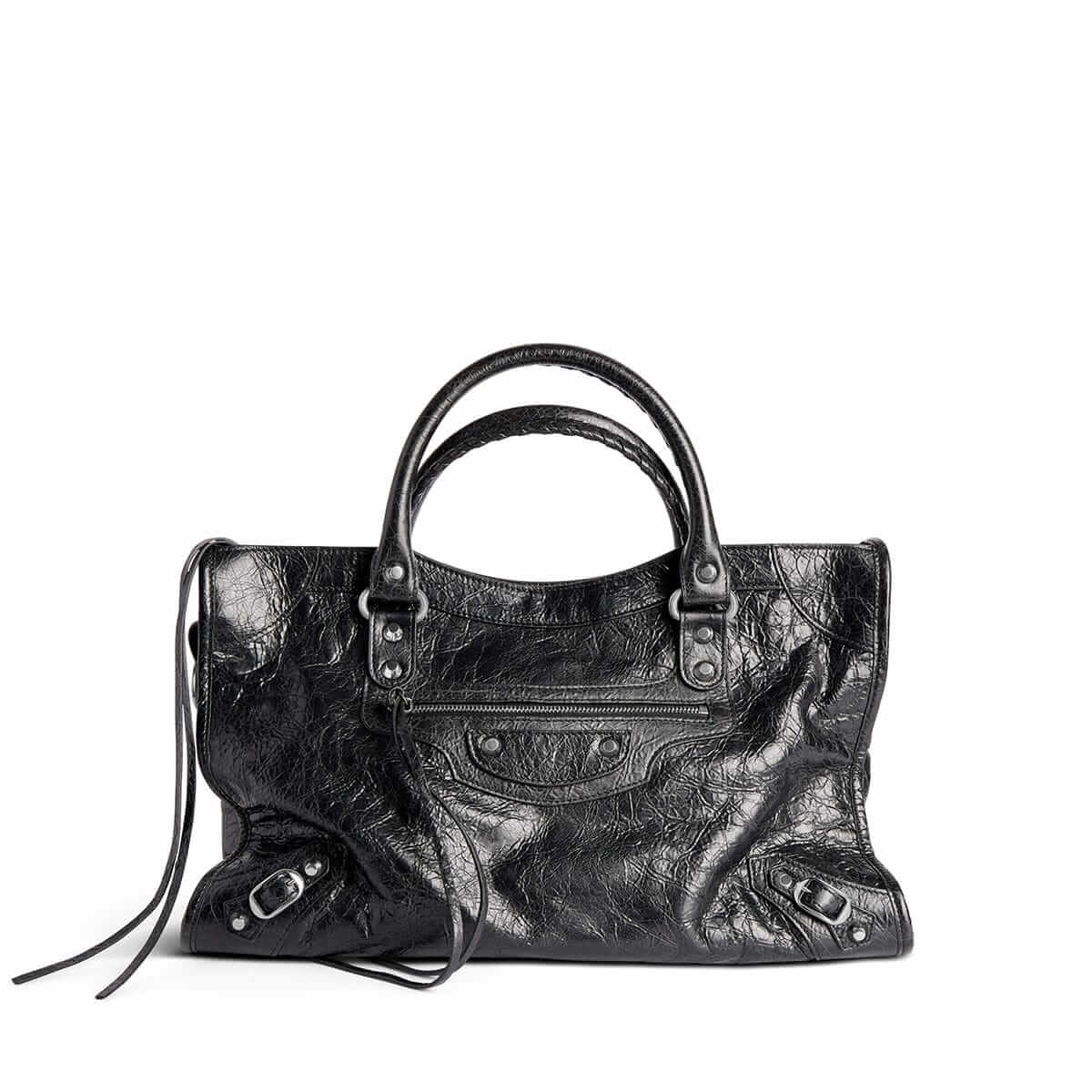 BALENCIAGA Le City Medium Bag In Lambskin Leather - Black