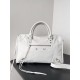 BALENCIAGA Le City Medium Bag In Lambskin Leather - White