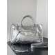 BALENCIAGA Le City Medium Bag In Lambskin Leather - Silver