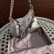 BALENCIAGA Le Cagole Mini Bag With Chain In Lambskin - Silver