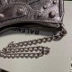 BALENCIAGA Le Cagole Mini Bag With Chain In Lambskin - Silver