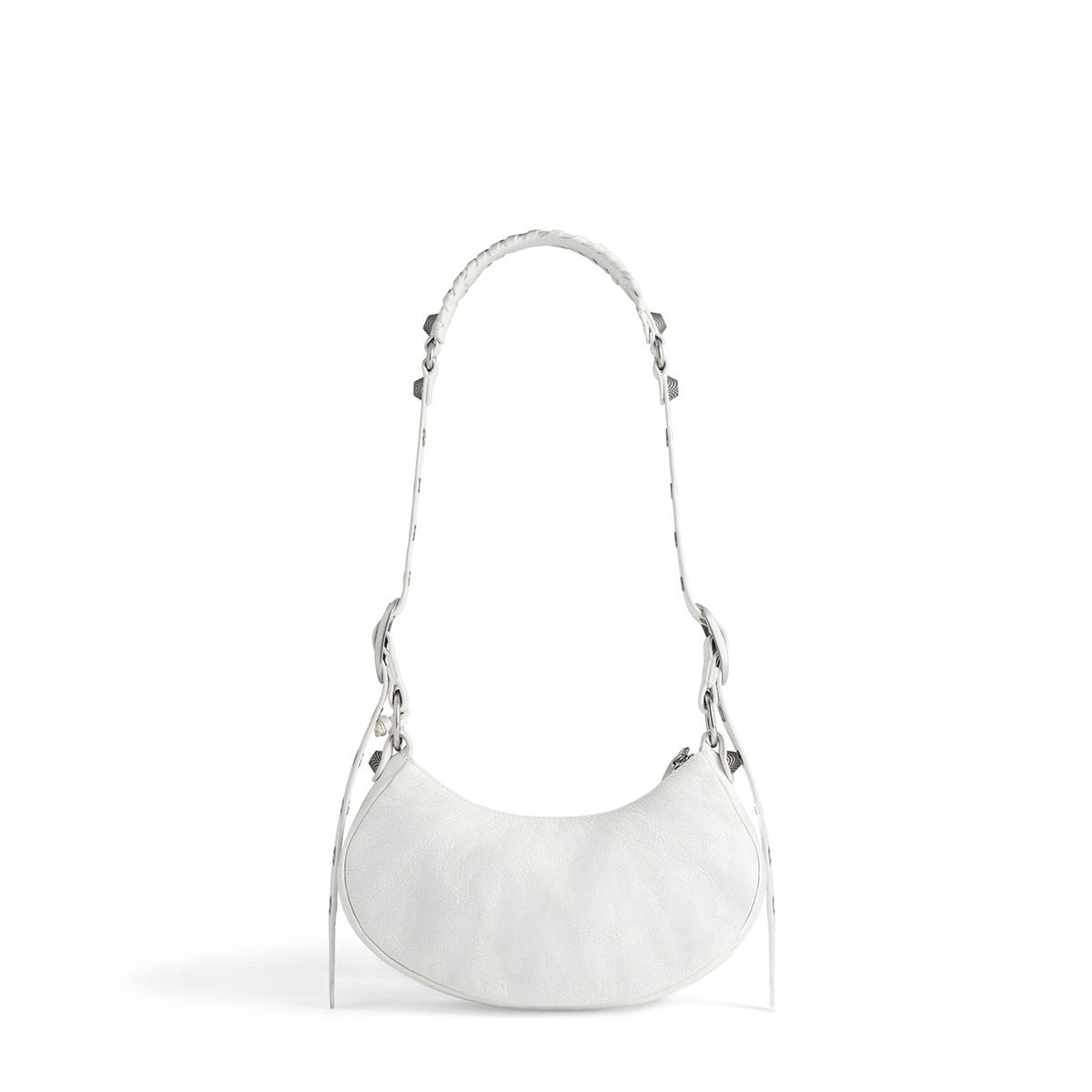 BALENCIAGA Le Cagole XS Shoulder Bag In Lambskin - White