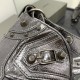 BALENCIAGA Le Cagole XS Shoulder Bag In Lambskin - Silver