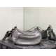 BALENCIAGA Le Cagole Small Shoulder Bag In Lambskin - Silver