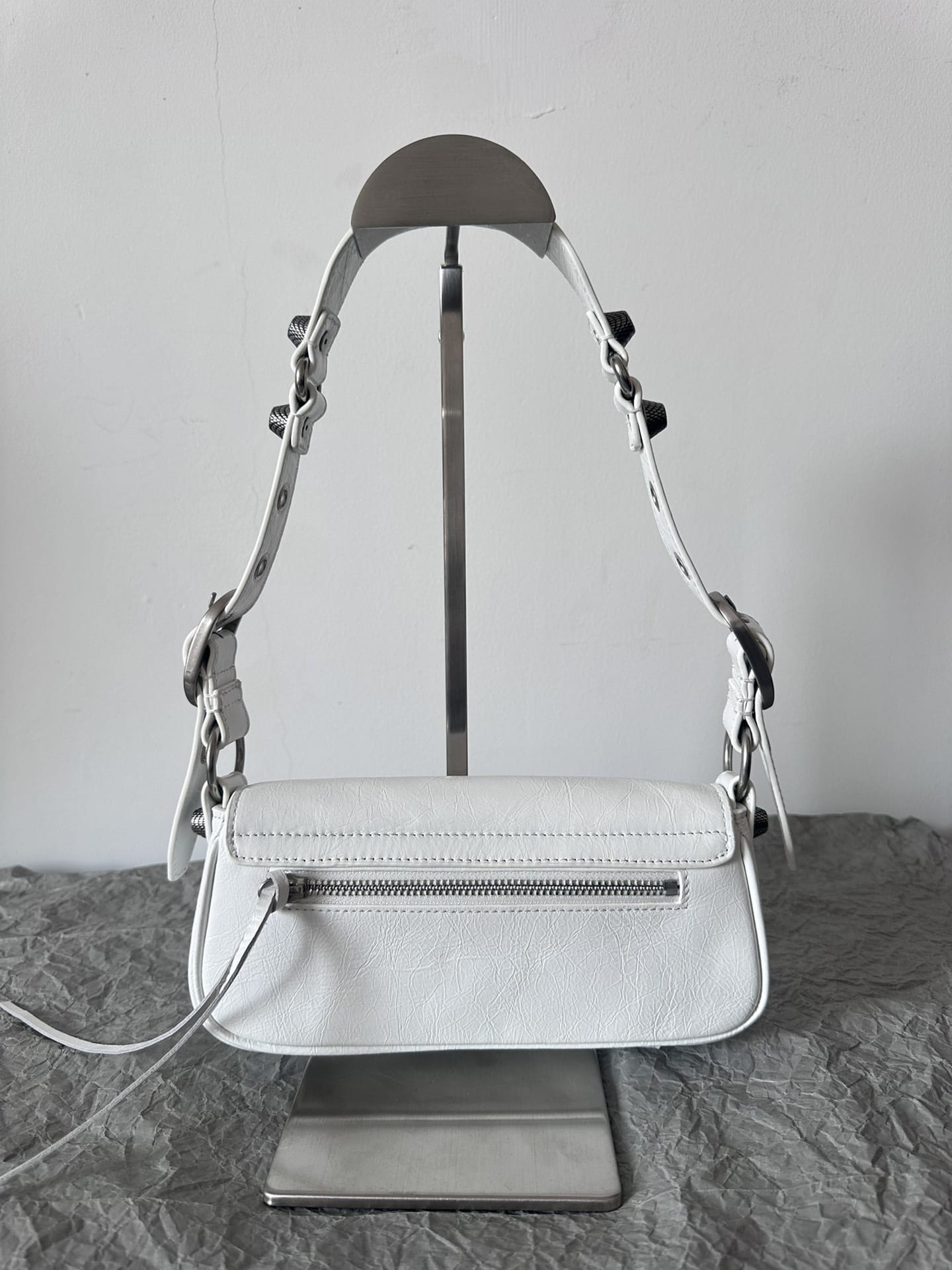 BALENCIAGA Le Cagole XS Sling Shoulder Bag - White