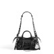 BALENCIAGA  Neo Cagole City XS Handbag In Lambskin - Black