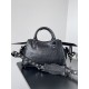 BALENCIAGA  Neo Cagole City Small Handbag In Lambskin - Black