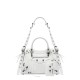 BALENCIAGA  Neo Cagole City Small Handbag In Lambskin - White