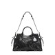 BALENCIAGA  Neo Cagole City Handbag In Lambskin - Black