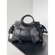 BALENCIAGA  Neo Cagole City Handbag In Lambskin - Black