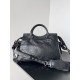 BALENCIAGA  Neo Cagole City Handbag In Lambskin - Black