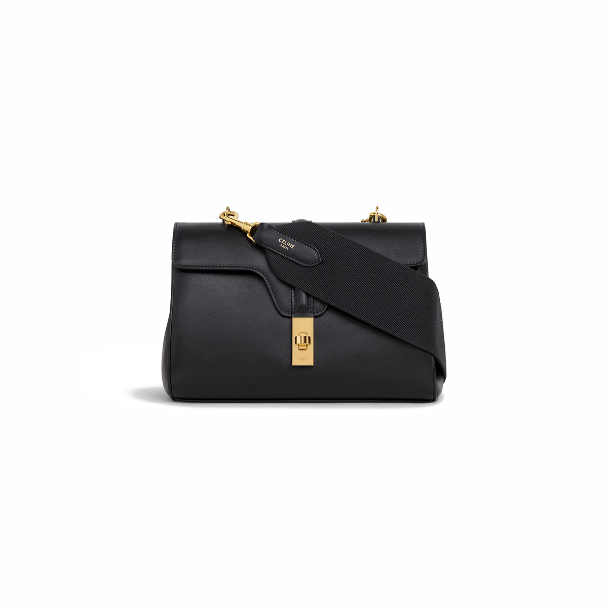 CELINE Teen Soft 16 Bag in Smooth Calfskin - Black