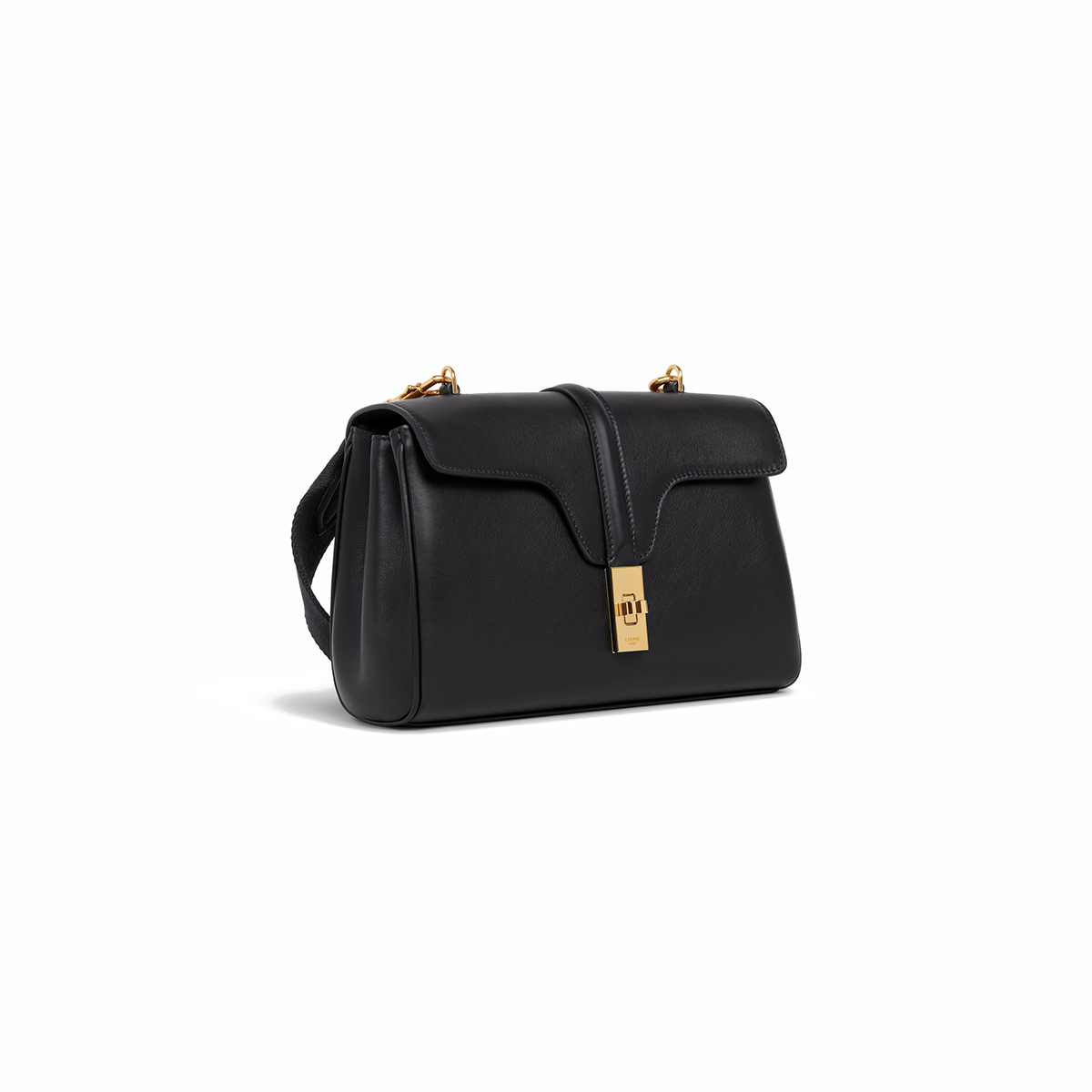 CELINE Teen Soft 16 Bag in Smooth Calfskin - Black