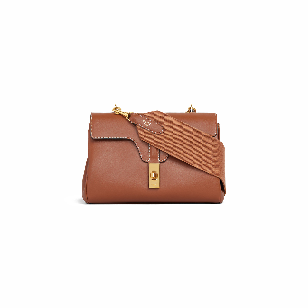 CELINE Teen Soft 16 Bag in Smooth Calfskin - Tan