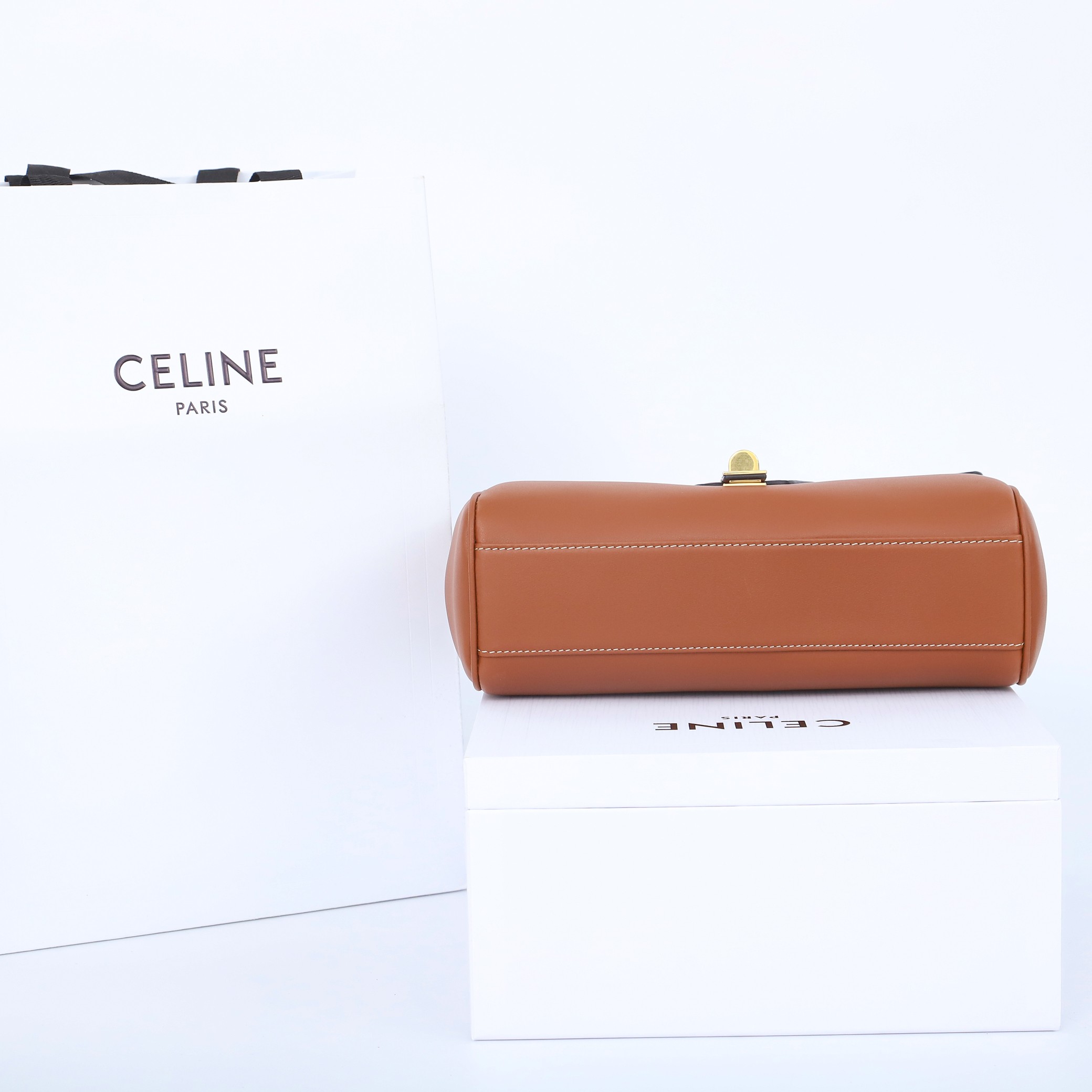 CELINE Teen Soft 16 Bag in Smooth Calfskin - Tan