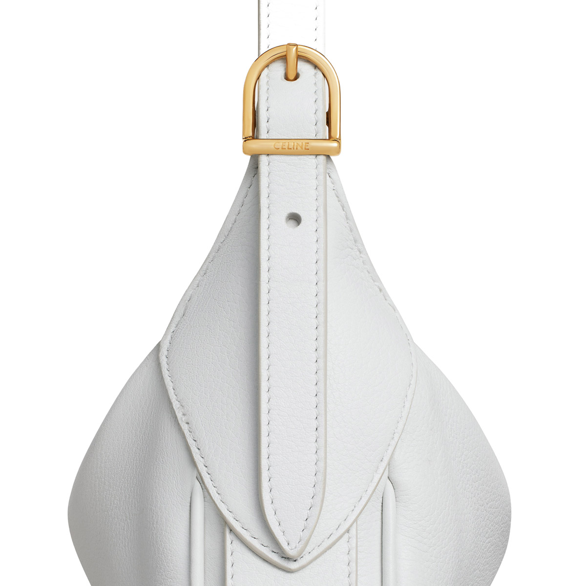 CELINE Mini Romy Bag in Supple Calfskin - White