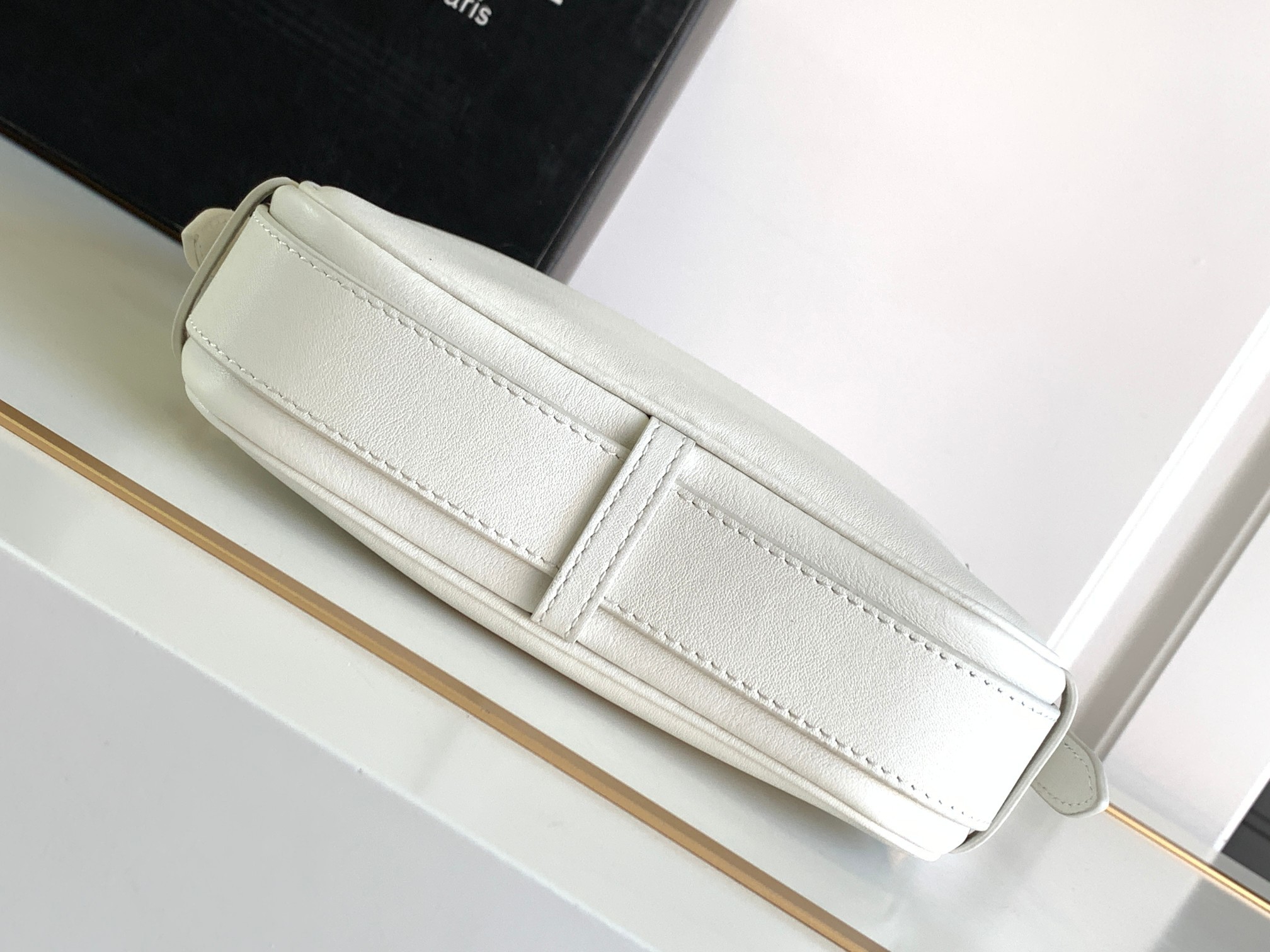 CELINE Mini Romy Bag in Supple Calfskin - White