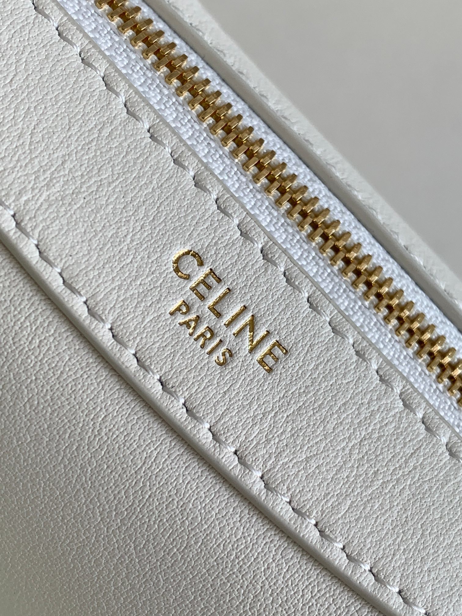 CELINE Mini Romy Bag in Supple Calfskin - White