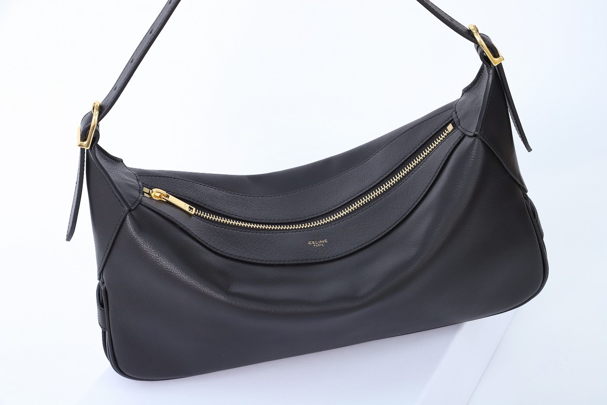 CELINE Medium Romy Bag in Supple Calfskin - Black