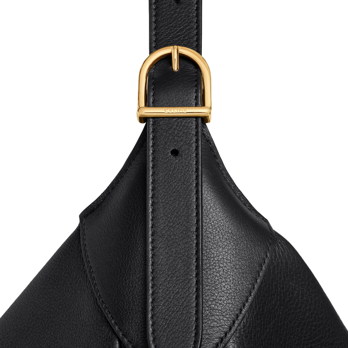 CELINE Large Romy Bag in Supple Calfskin - Black