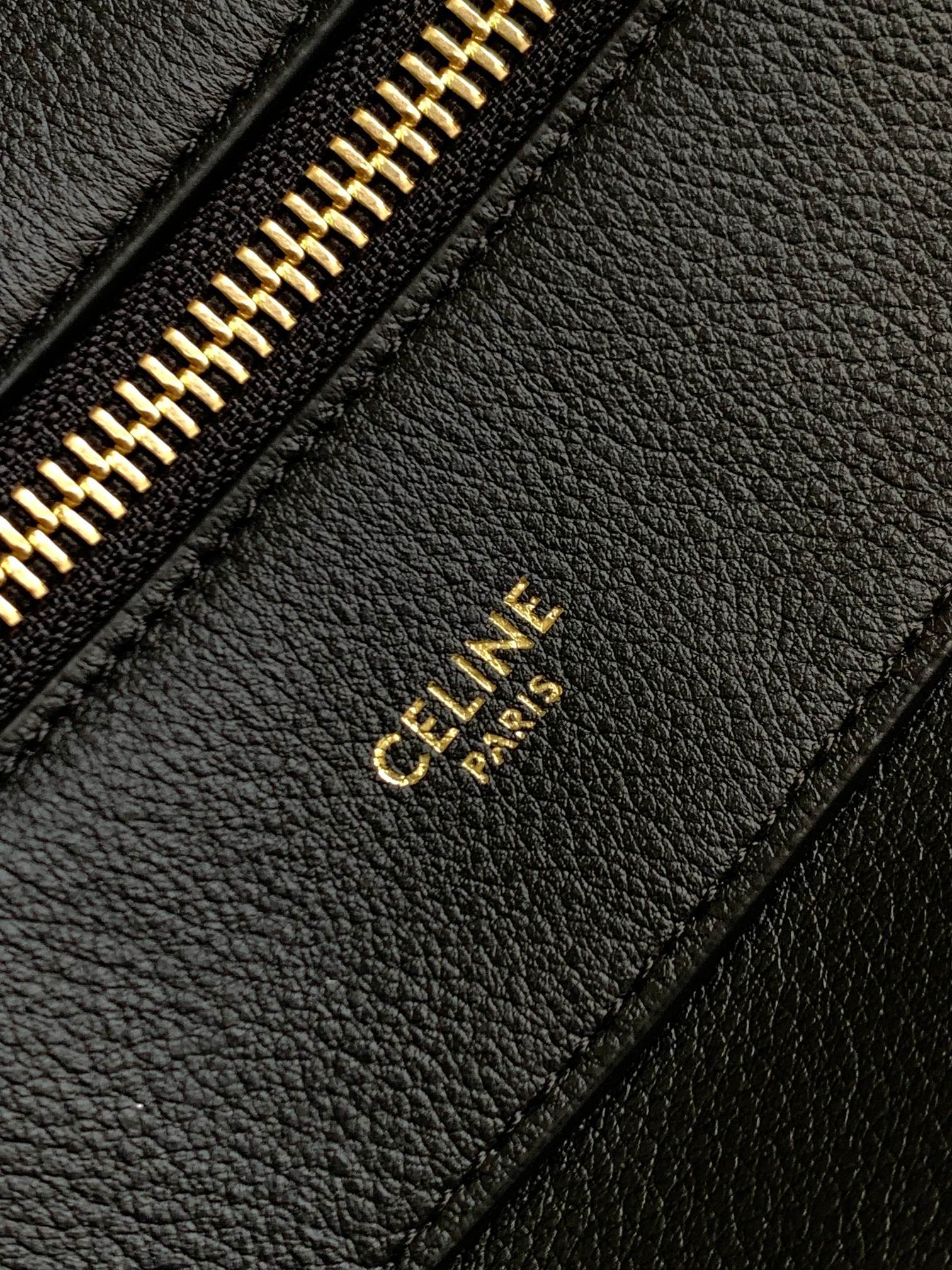 CELINE Large Romy Bag in Supple Calfskin - Black