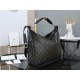 CELINE Large Strap Romy Bag in Triomphe Canvas And Calfskin - Black