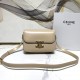 CELINE Classique Triomphe Bag In Shiny Calfskin - Brown Sepia