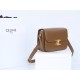 CELINE Classique Triomphe Bag In Shiny Calfskin - Glazed Brown