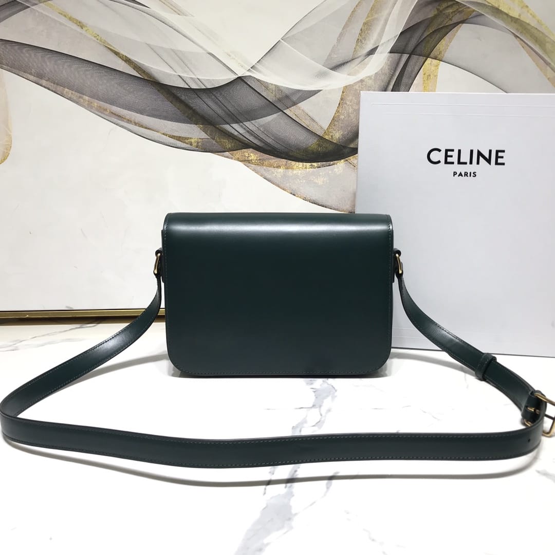 CELINE Classique Triomphe Bag In Shiny Calfskin - Amazone