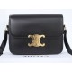 CELINE Teen Triomphe Bag In Shiny Calfskin - Black