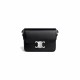 CELINE Teen Triomphe Bag In Shiny Calfskin - Black & Silver