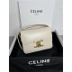 CELINE Teen Triomphe Bag In Shiny Calfskin - Limestone