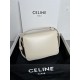 CELINE Teen Triomphe Bag In Shiny Calfskin - Limestone