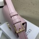 CELINE Teen Triomphe Bag In Shiny Calfskin - Pastel Pink