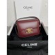 CELINE Teen Triomphe Bag In Shiny Calfskin - Light Burgundy