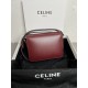 CELINE Teen Triomphe Bag In Shiny Calfskin - Light Burgundy