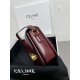 CELINE Teen Triomphe Bag In Shiny Calfskin - Light Burgundy