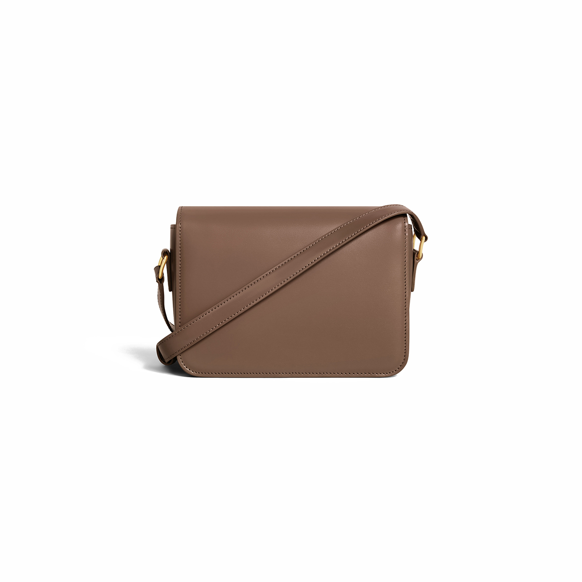 CELINE Teen Triomphe Bag In Shiny Calfskin - Glazed Brown